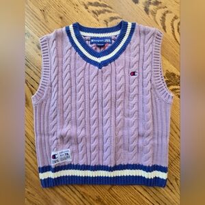 Champion X Zara Knit Vest with Blue Trim